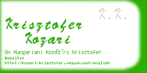 krisztofer kozari business card